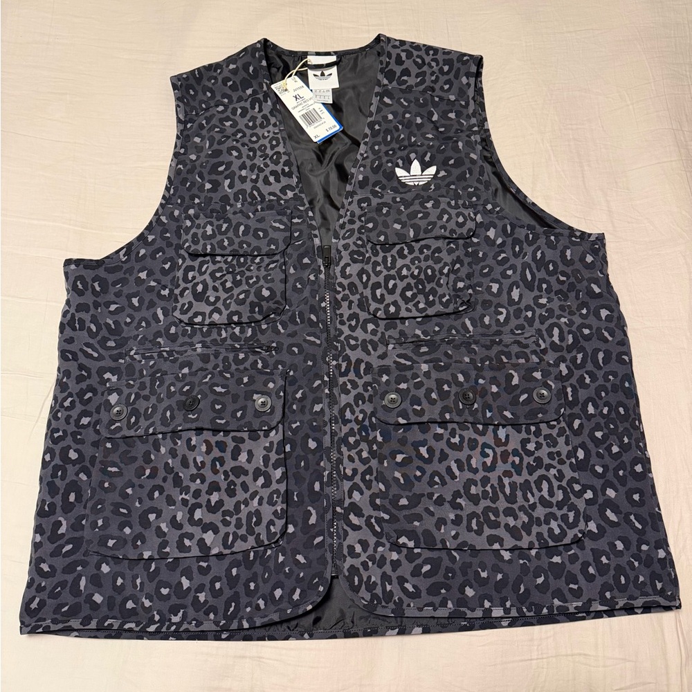 Adidas Dark Gray Leopard Print Vest